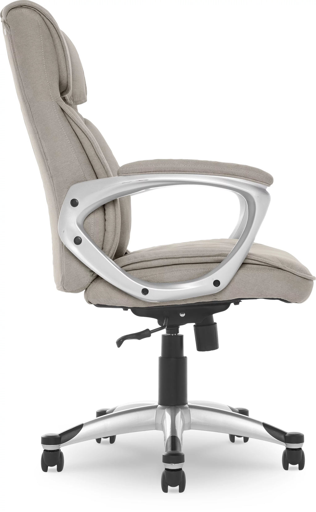 Gray Fabric High-Back Office Chair with Arms G31354