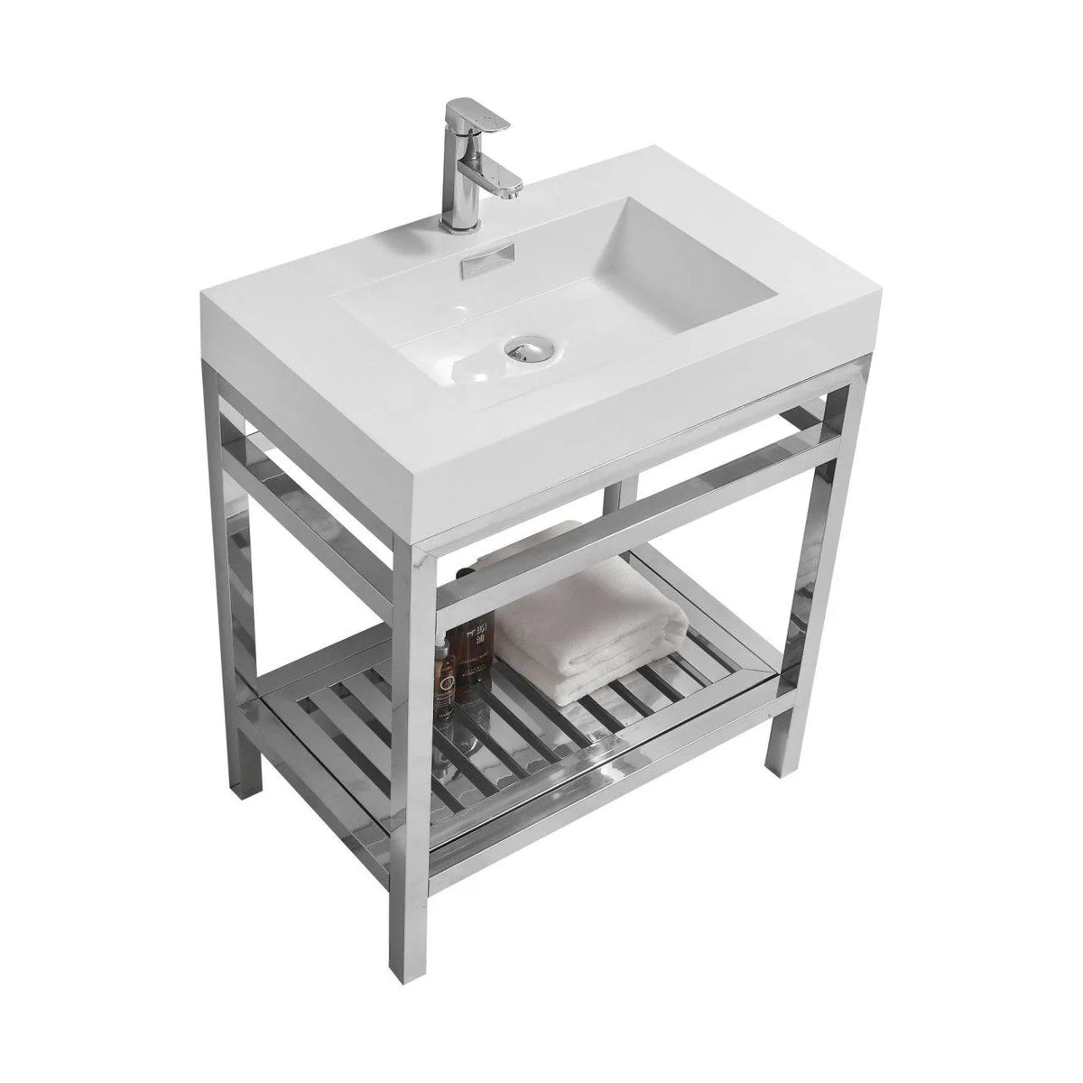 30 in. Stainless Steel Console with Acrylic Sink A228