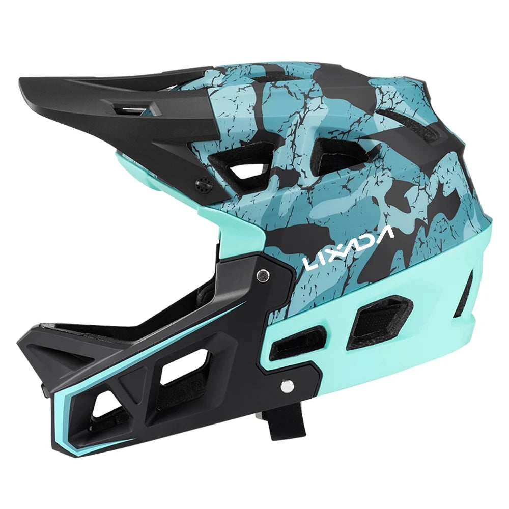 Full Face MTB Helmet with Visor, 59 61cm Head Circumference A530