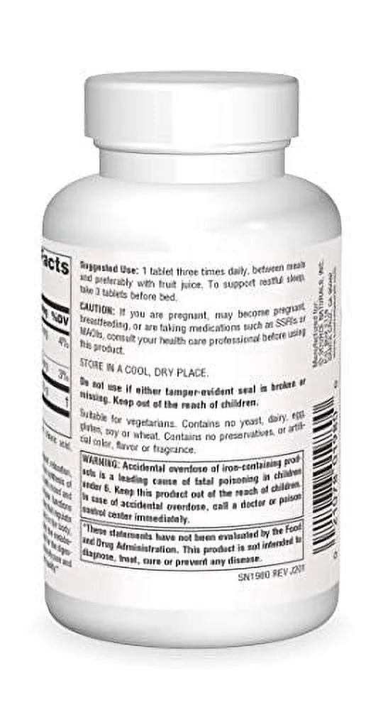 L-Tryptophan 500 mg Amino Acid Supplement 120 Tablets F4198