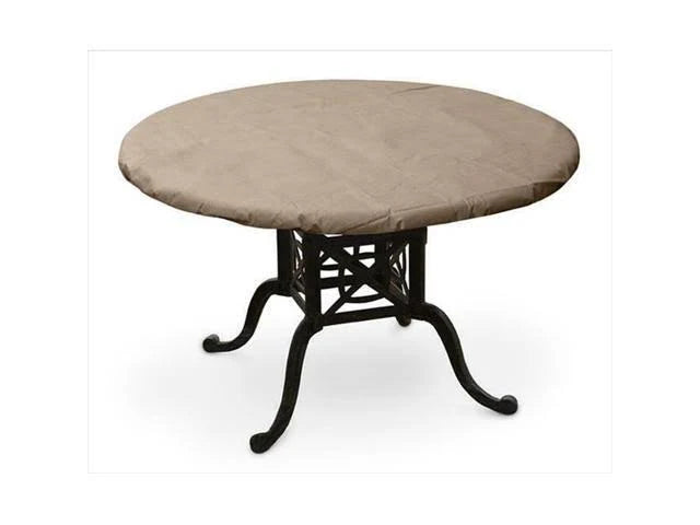 56 in. Round Table Top Cover Taupe Q2293
