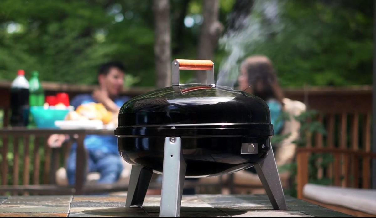 Portable Steel Charcoal Grill Black R518155
