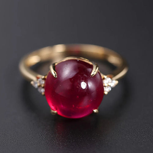 14k Gold Red Ruby Ring R147