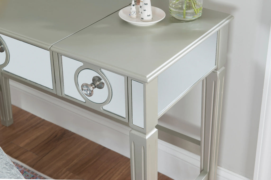 2-Piece Vanity Set with Flip-Top Mirror and Bench P4879