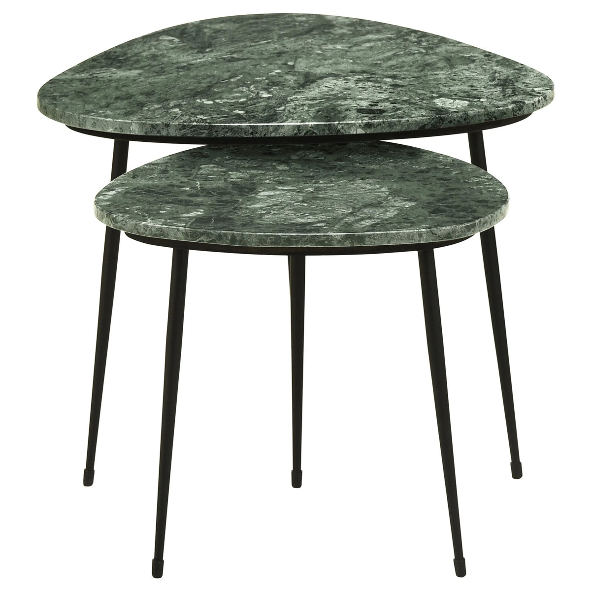 Metal Marble Top Nesting Table E177