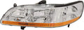 For Honda Accord Headlight 2001 2002 Driver Side Lens and Housing Pack of 2 W28356