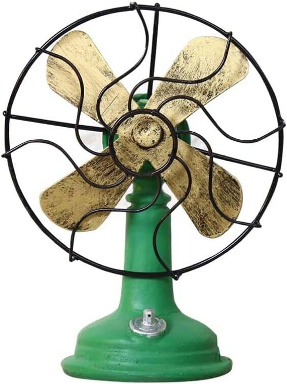 Green Plastic Oscillating Standing Fan W245