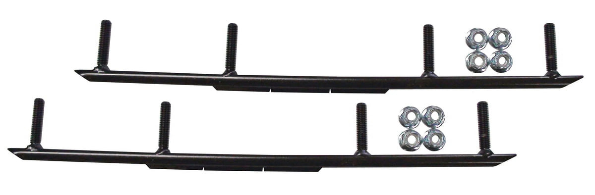 Yellow Razor Snowmobile Skis with 8" Round Bars Complete Kit I102413