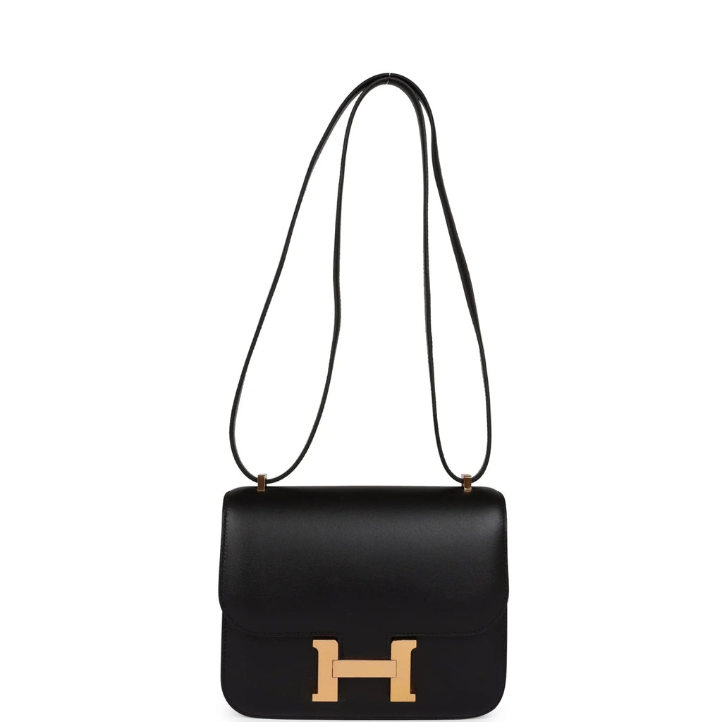 Black Veau Monsieur Rose Gold Hardware Bag R2213
