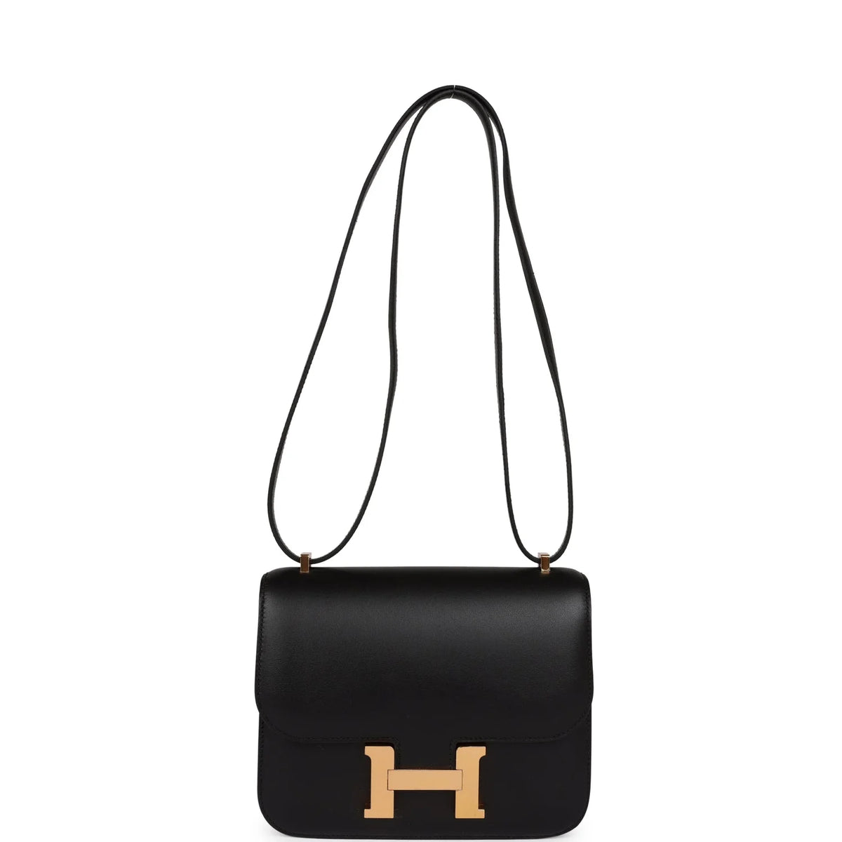 Black Veau Monsieur Rose Gold Hardware Bag R2213
