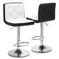 Set of 2 Faux Leather Adjustable Swivel Barstools G13321