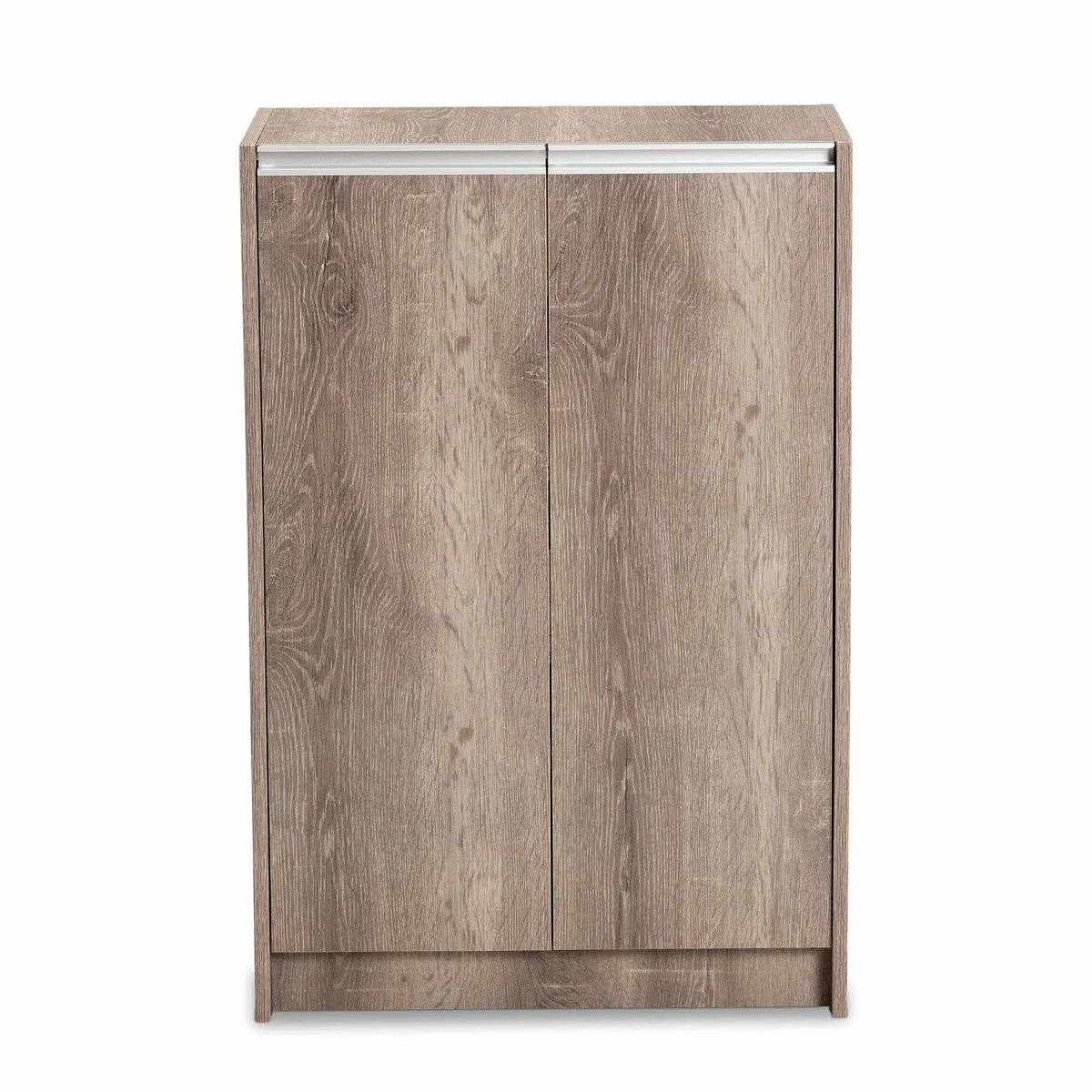 Weathered Oak Finished Wood 2-Door Shoe Cabinet Z229557