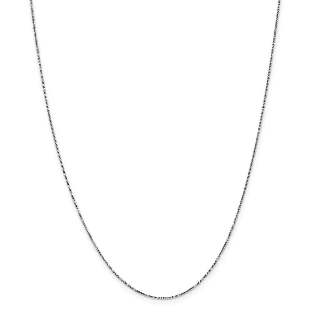 14K White Gold .8mm Baby Wheat Chain T87595