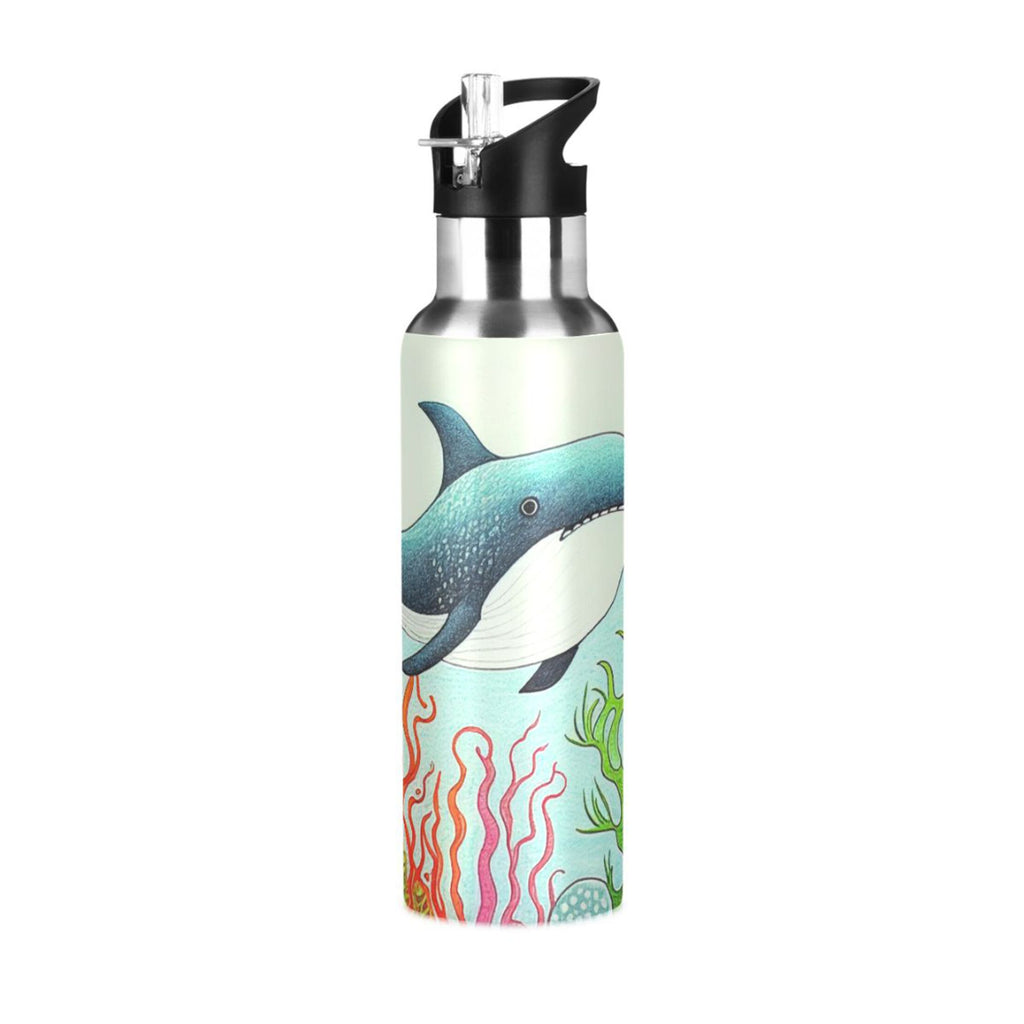 20 oz Insulated Stainless Steel Kids Bottle with Straw Lid Q54647