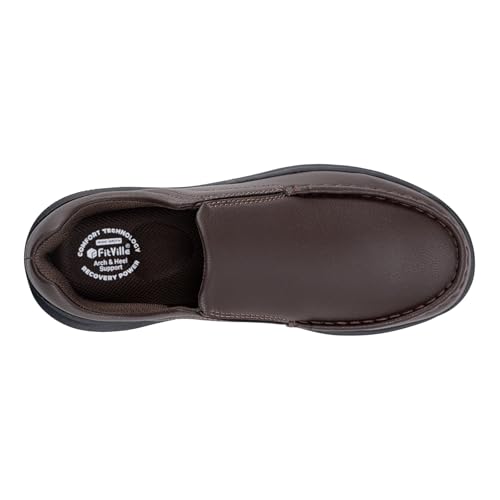 Black Leather Slip On Loafers U536308