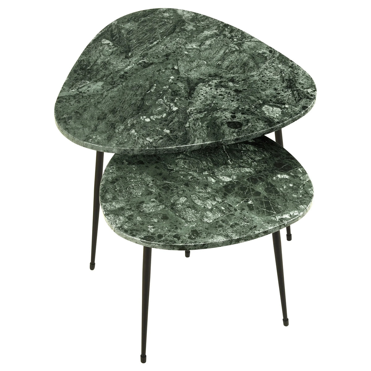 Metal Marble Top Nesting Table E177
