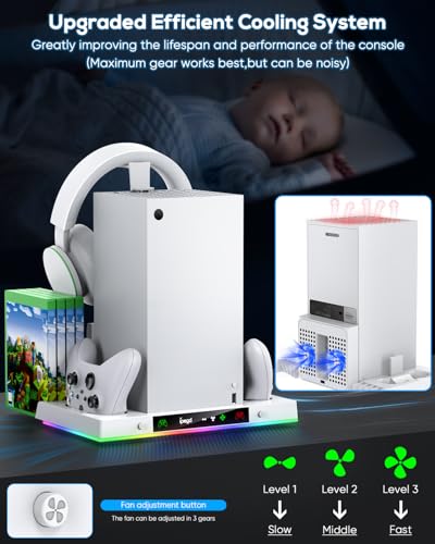 Charging Station with Cooling Fan for Console & Controller X408