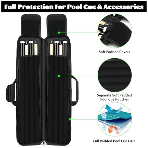 4x4 Pool Cue Case with Backpack Strap Z789