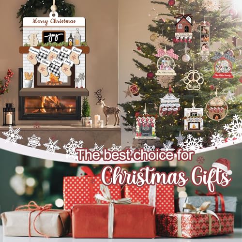 Wooden Christmas Ornament with Name Picture Y861