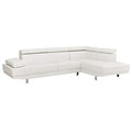 White Faux Leather Sectional Z748