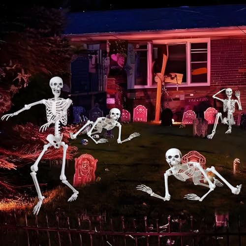 5.4Ft 2PCS Posable Skeleton with Movable Joints W76732