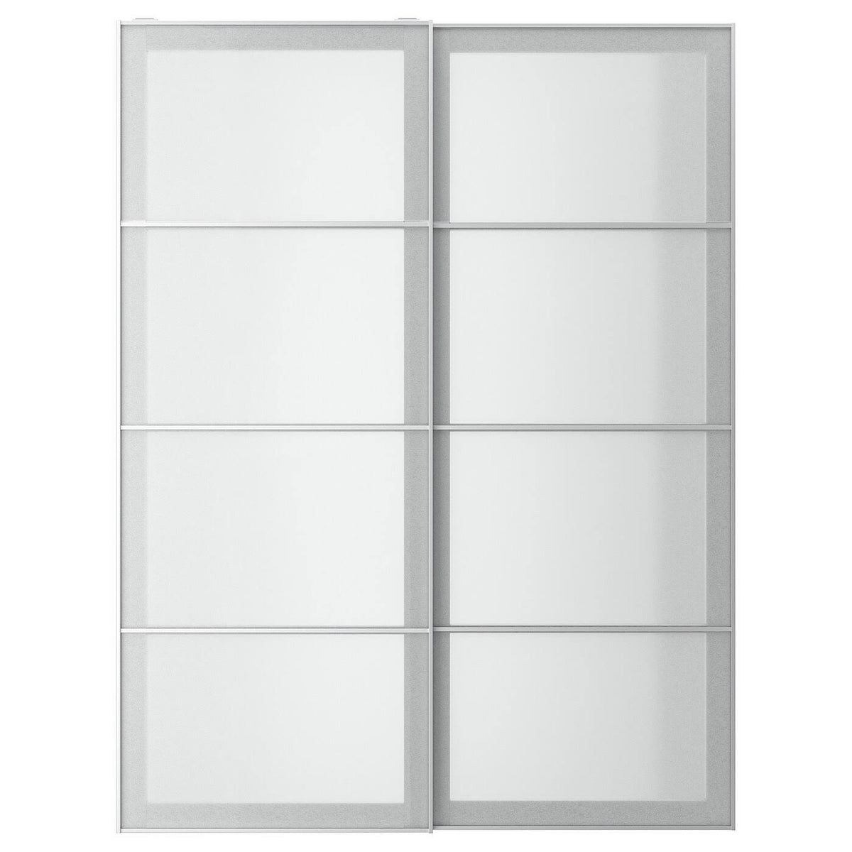 White Paper Effect Pair of Sliding Doors V5413