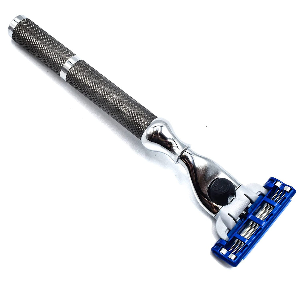 Heavyweight All-Metal Triple Blade Razor with One Gillette Mach 3 Razor Blade Q800349