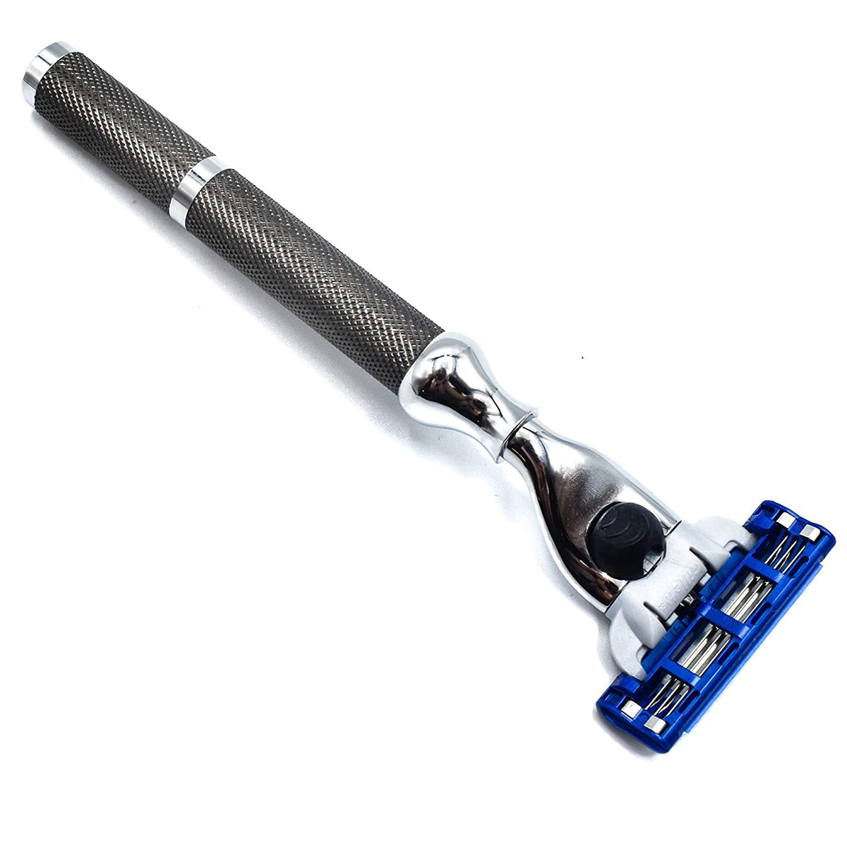 Heavyweight All-Metal Triple Blade Razor with One Gillette Mach 3 Razor Blade Q800349