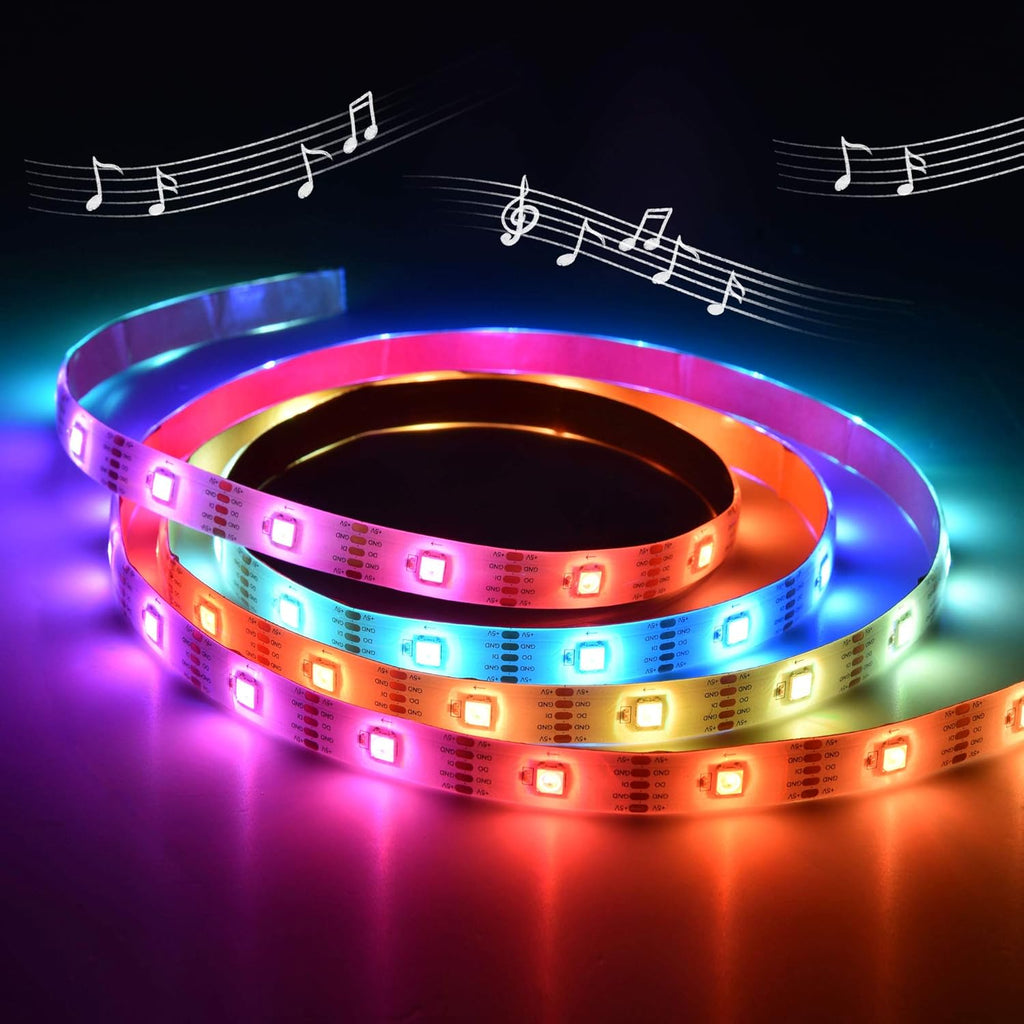 6.6 Ft WIFI Smart LED Strip Light Kit 5050 RGB Color Changing Pack of 2 B227