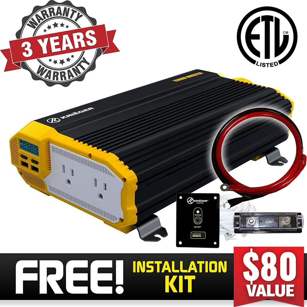 1500 Watts Power Inverter 12V to 110V Modified Sine Wave Car Inverter J625