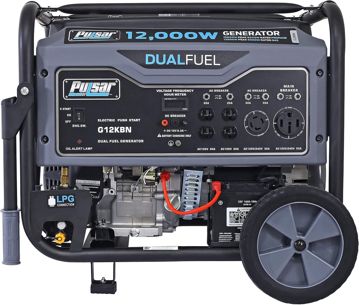 9500 Rated Watts Dual Fuel Generator S3845