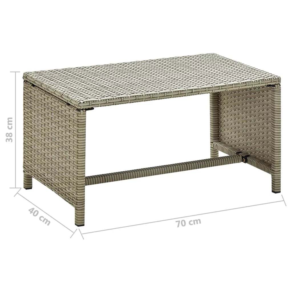 Beige Poly Rattan Coffee Table U117278