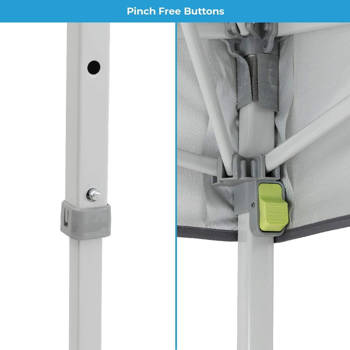 Gray 8 ft x 8 ft Straight Leg Canopy Tent with Carry Bag H918852