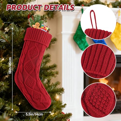 18Inch Cable Knitted Christmas Stockings J81585