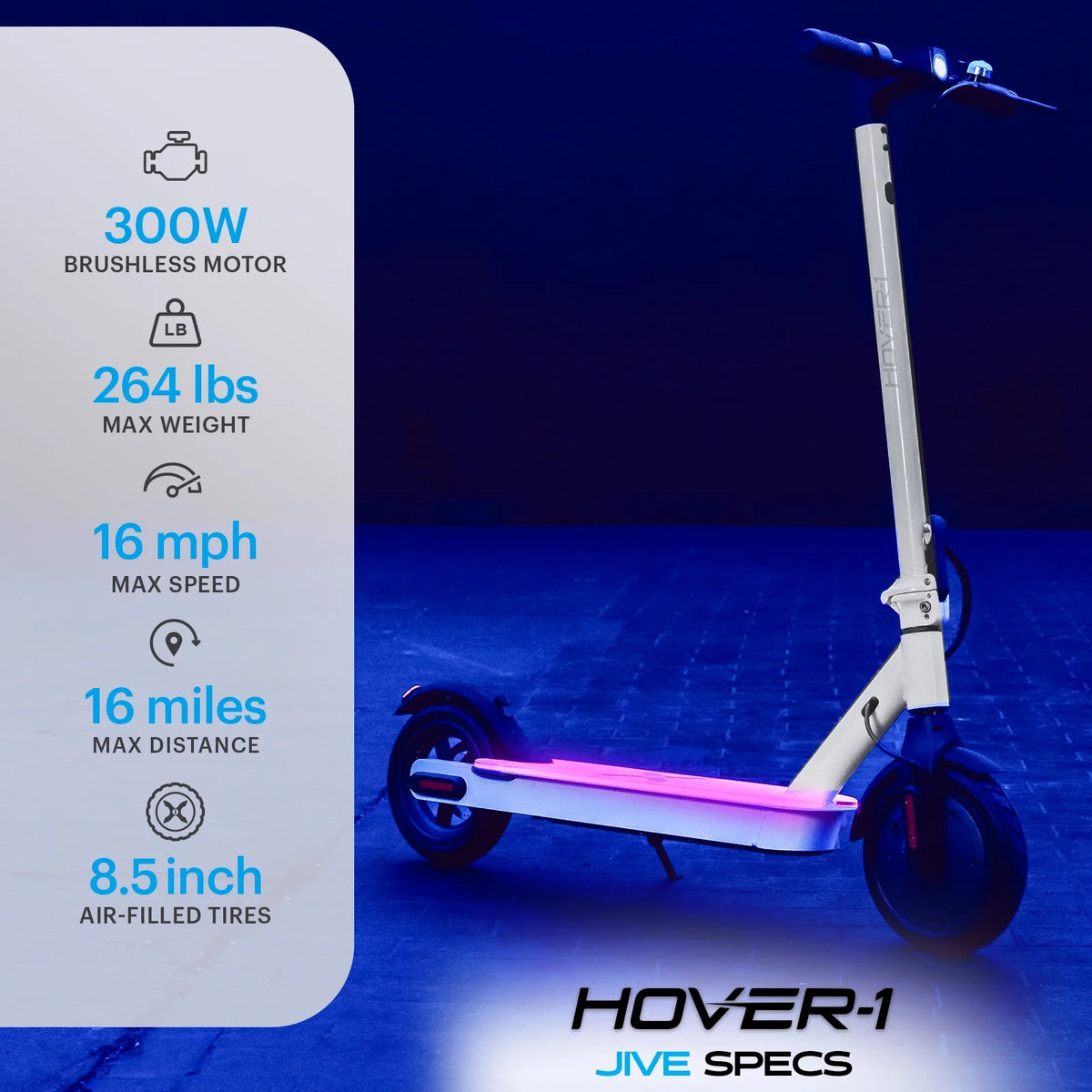 Self Balancing Folding Electric Scooter, 8.5 in Wheels, White I657