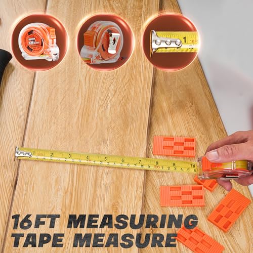 65-Piece Laminate Flooring Installation Kit with Spacers, Tapping Block, Pull Bar, Contour Gauge, Mallet, Tape Measure G724260