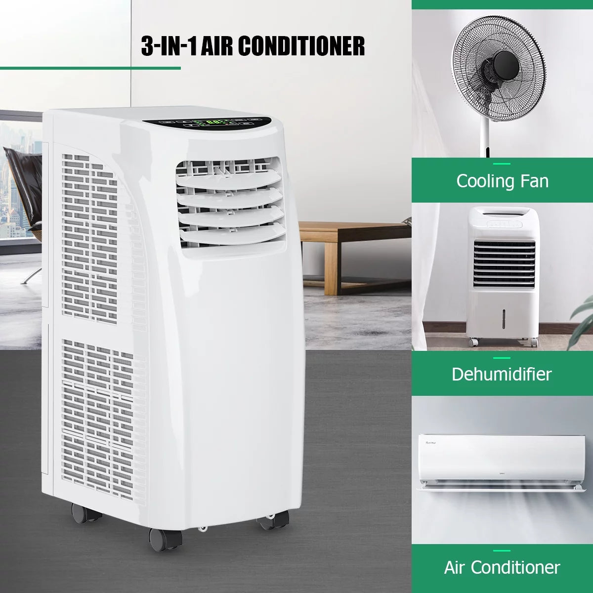 8000BTU Portable Air Conditioner & Dehumidifier M997