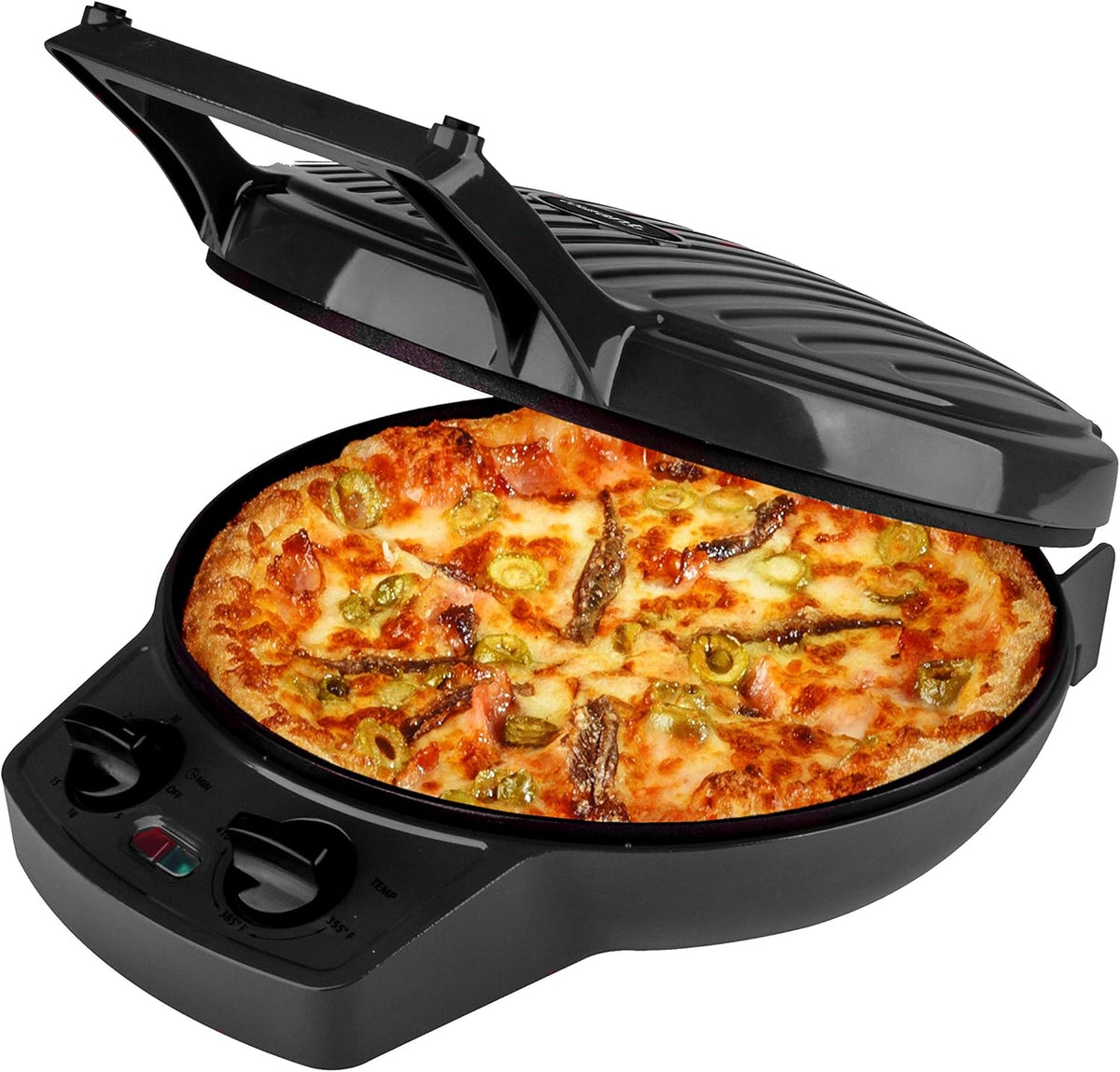 12 Inch Pizza Maker and Calzone Maker with Timer Y595708