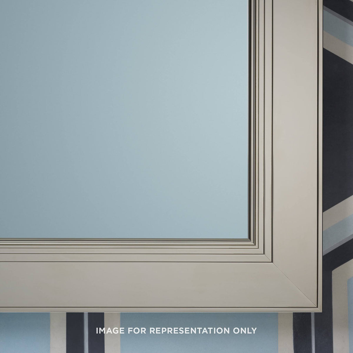 Brushed Nickel Framed Cabinet L484874