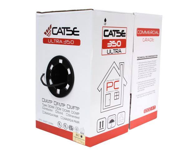 Cat5e Riser Bulk Ethernet Cable, 24 AWG 1000ft - Red E245