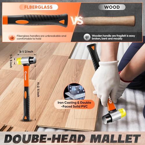 65-Piece Laminate Flooring Installation Kit with Spacers, Tapping Block, Pull Bar, Contour Gauge, Mallet, Tape Measure G724260