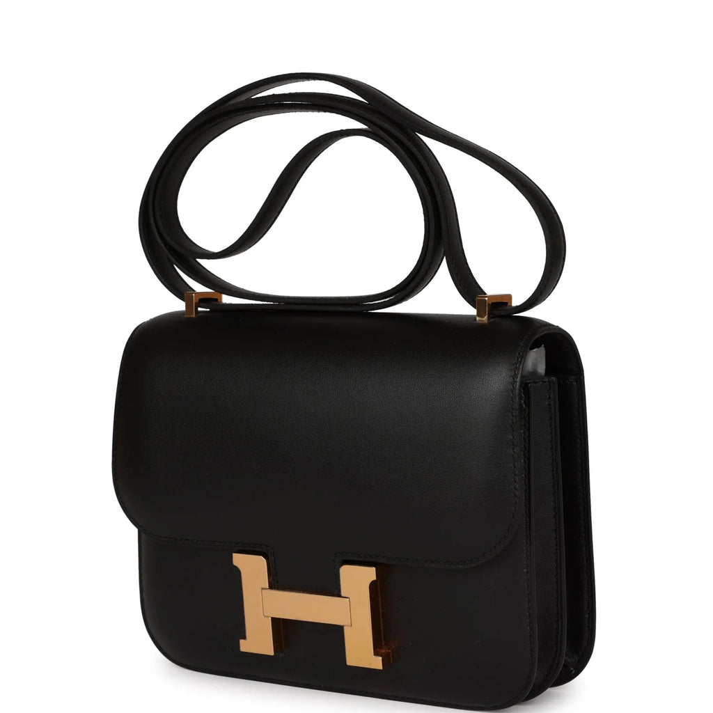Black Veau Monsieur Rose Gold Hardware Bag R2213