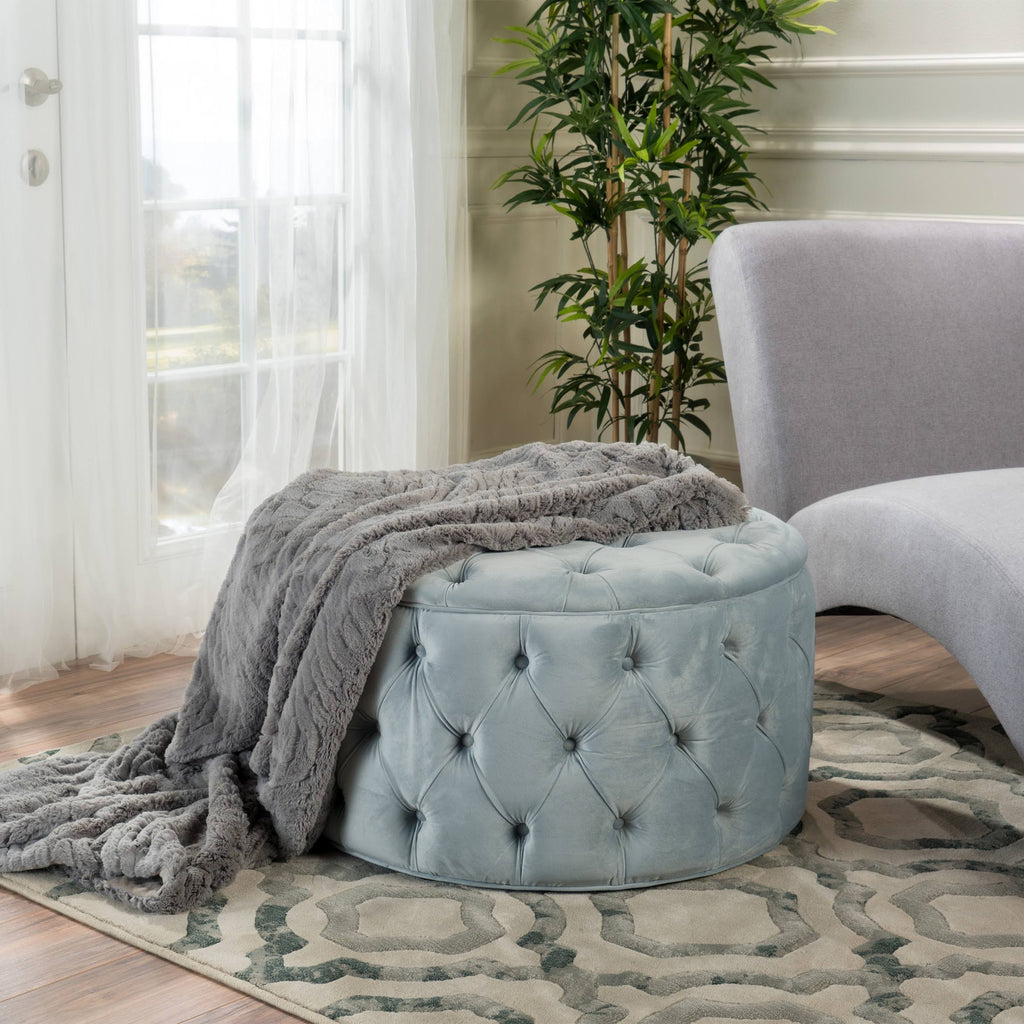 Fuchsia Round Ottoman N828