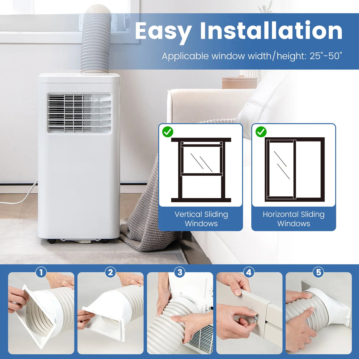 5000 BTU Portable Air Conditioner 3-in-1 A6516