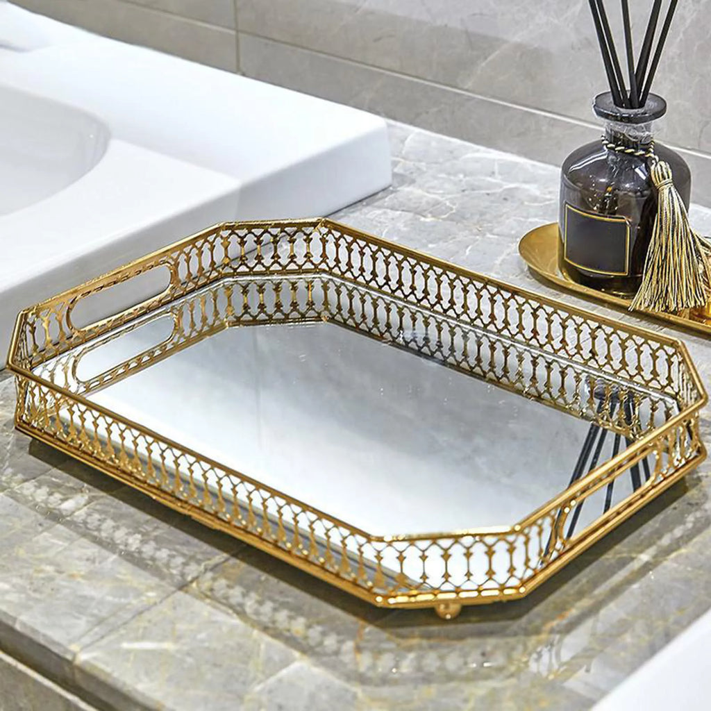 Gold Mirror Tray V685