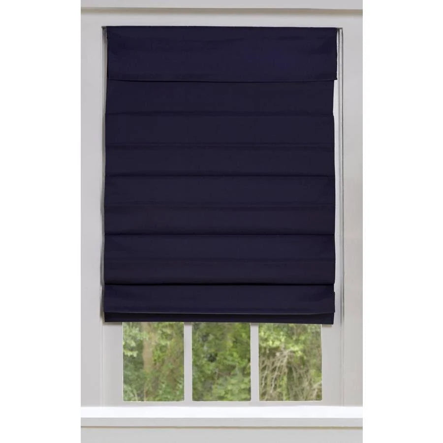 Midnight Blue Blackout Cordless Roman Shade Cotton Q104793