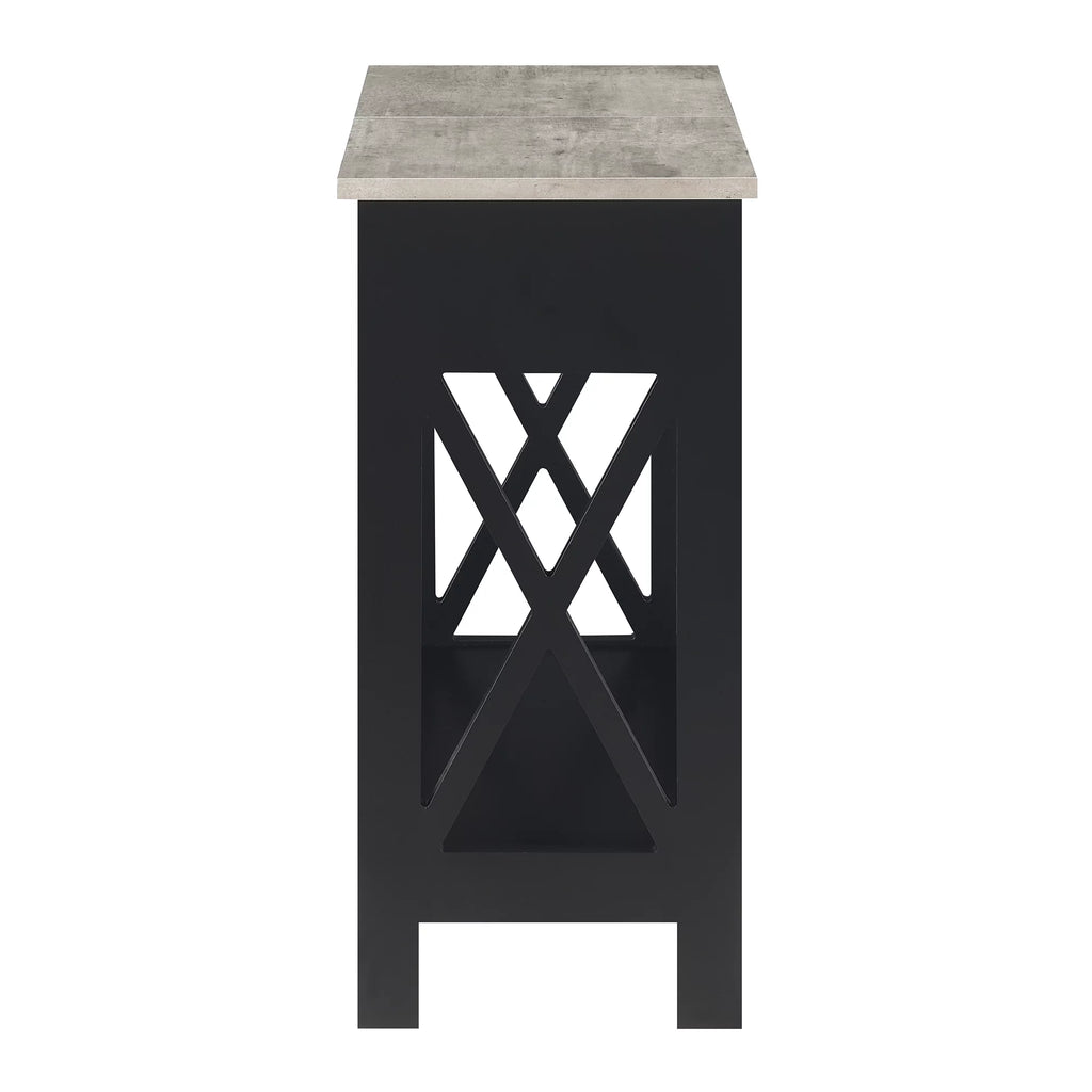 Flip Top End Table with Charging Station and Shelf R881368