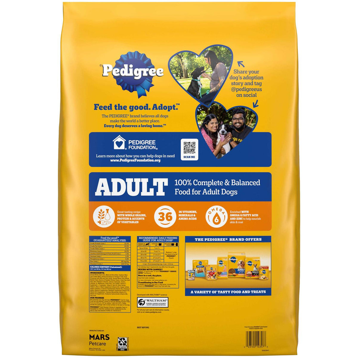 Pedigree Adult Complete Nutrition Roasted Chicken Rice & Vegetable Dry Dog Food U29863