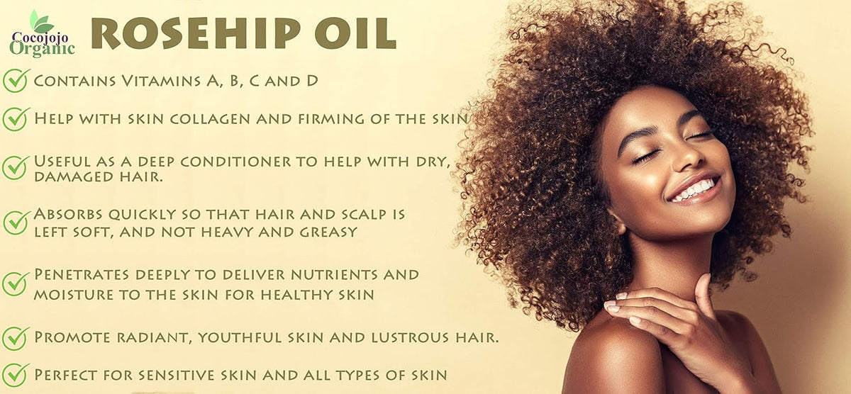 100% Pure Unrefined Cold Pressed Rosehip Oil - 16 Oz R267116