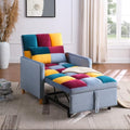 3-in-1 Convertible Chair Bed, 31.5 Inch Pull Out Sofa Bed with Adjustable Backrest, Solid Wood Feet W637441